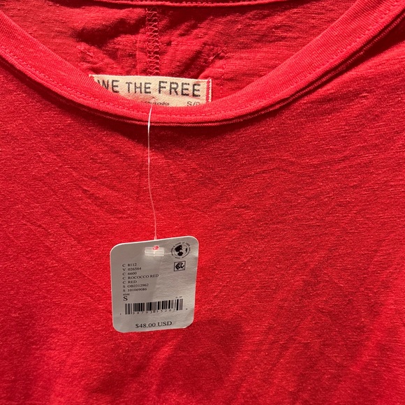 We The Free Vibrant Red Long Sleeve Tee - Picture 2 of 8